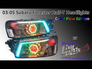 03-05 Forester Bi-LED Half-T Color Flow Retrofit Headlights