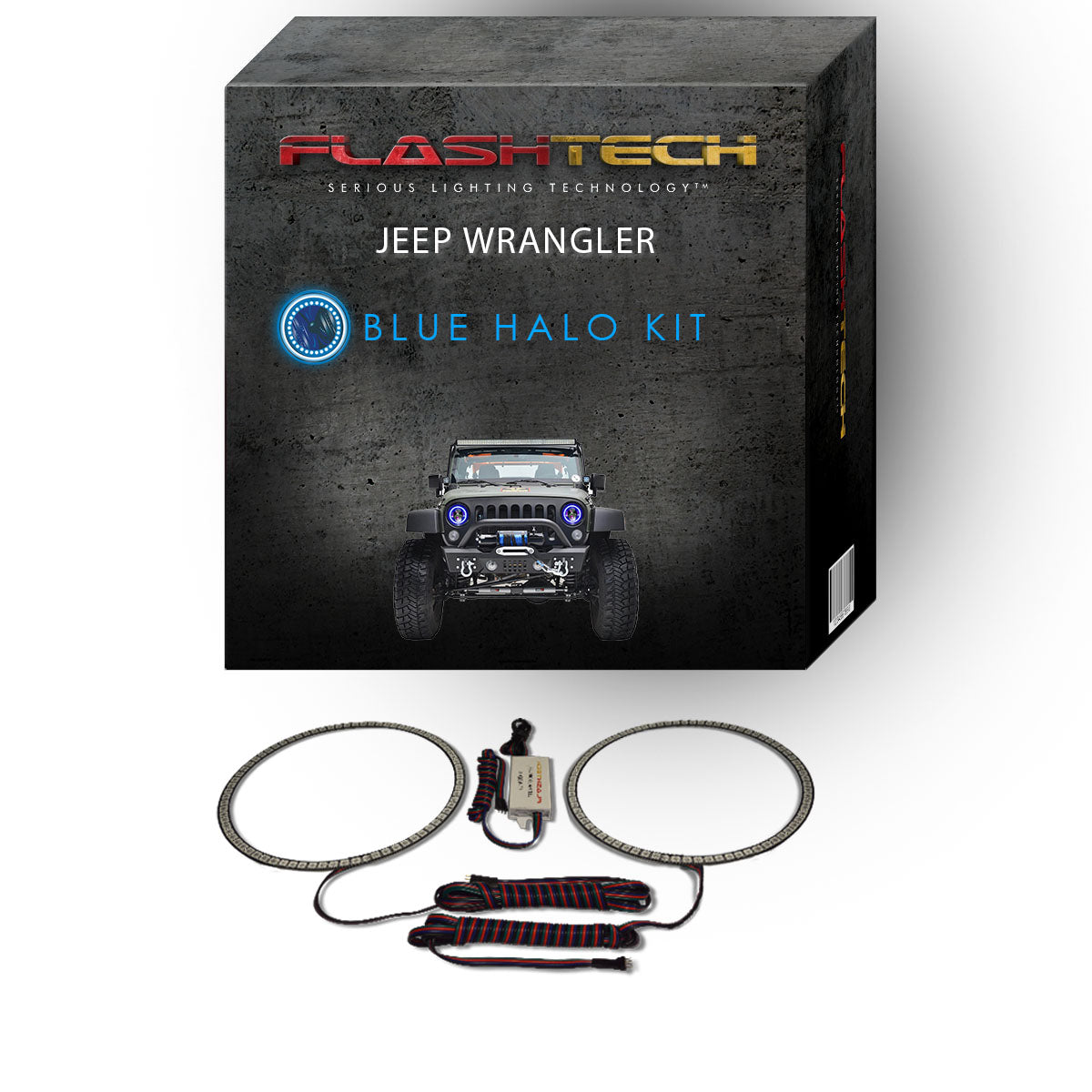 Jeep-Wrangler-2007-2008-2009-2010-2011-2012-2013-2014-2015-2016-2017-LED-Halo-Headlights-Blue-No-Remote-7inch-LEDprojector-BH