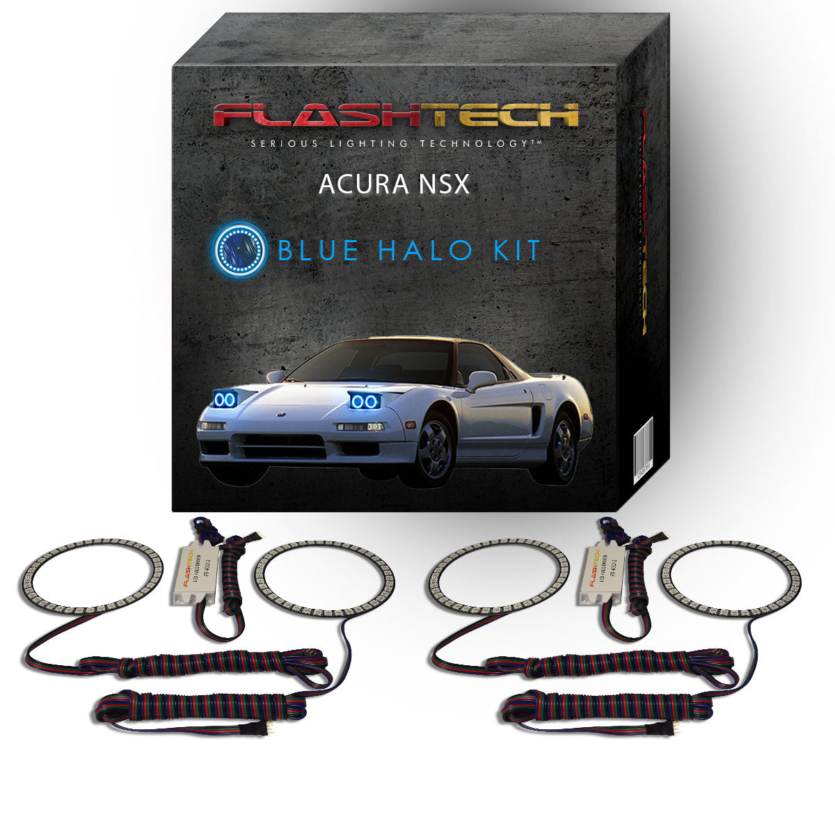 Acura-NSX-1991, 1992, 1993, 1994, 1995, 1996, 1997, 1998, 1999, 2000, 2001-LED-Halo-Headlights-RGB-No Remote-AC-NSX9101-V3H