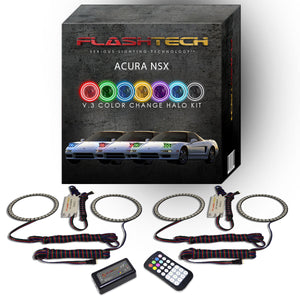 Acura-NSX-1991, 1992, 1993, 1994, 1995, 1996, 1997, 1998, 1999, 2000, 2001-LED-Halo-Headlights-RGB-RF Remote-AC-NSX9101-V3HRF