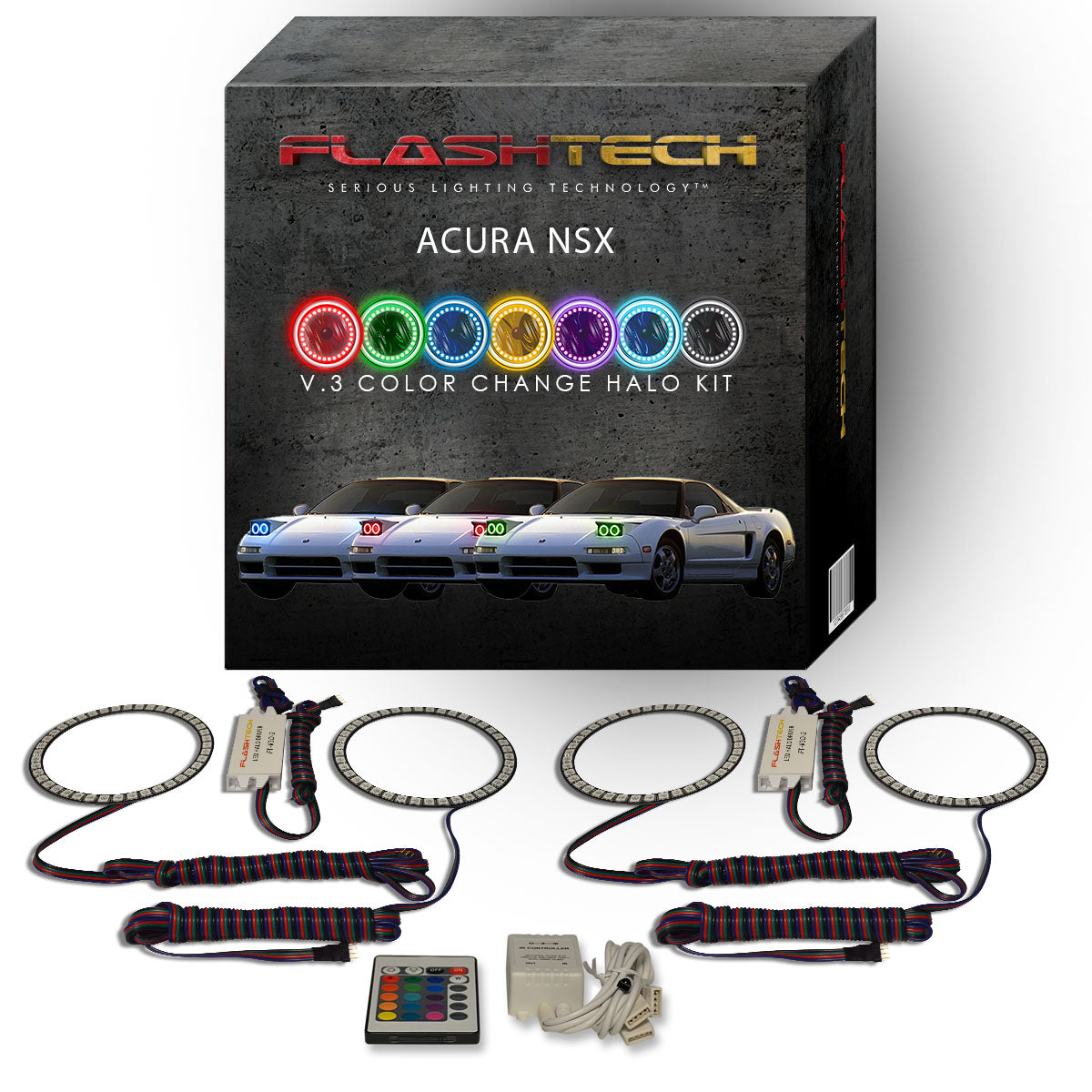 Acura-NSX-1991-1992-1993-1994-1995-1996-1997-1998-1999-2000-2001-LED-Halo-Headlights-RGB-IR-Remote-AC-NSX9101-V3HIR