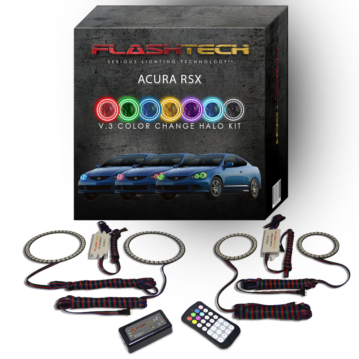 Acura-RSX-2005-2006-LED-Halo-Headlights-RGB-Colorfuse-RF-Remote-AC-RSX0506-V3HCFRF