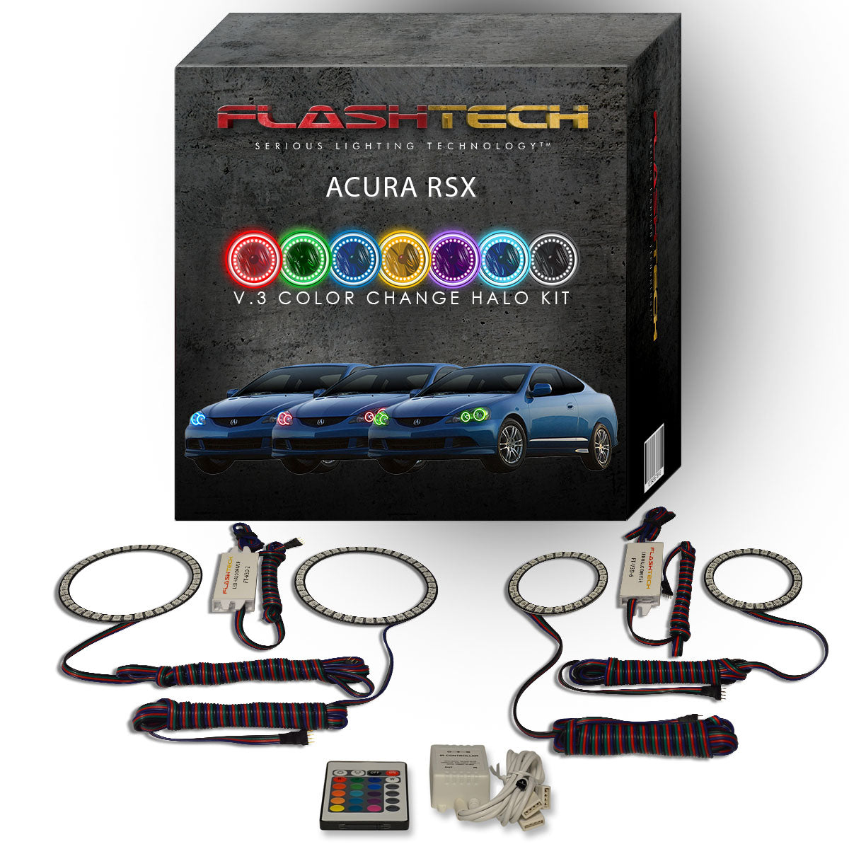 Acura-RSX-2005-2006-LED-Halo-Headlights-RGB-IR-Remote-AC-RSX0506-V3HIR