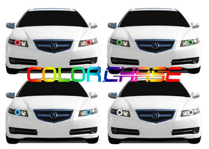 Mitsubishi-Lancer-2008, 2009, 2010, 2011, 2012, 2013, 2014, 2015, 2016-LED-Halo-Headlights-ColorChase-No Remote-MI-LA0814-CCH