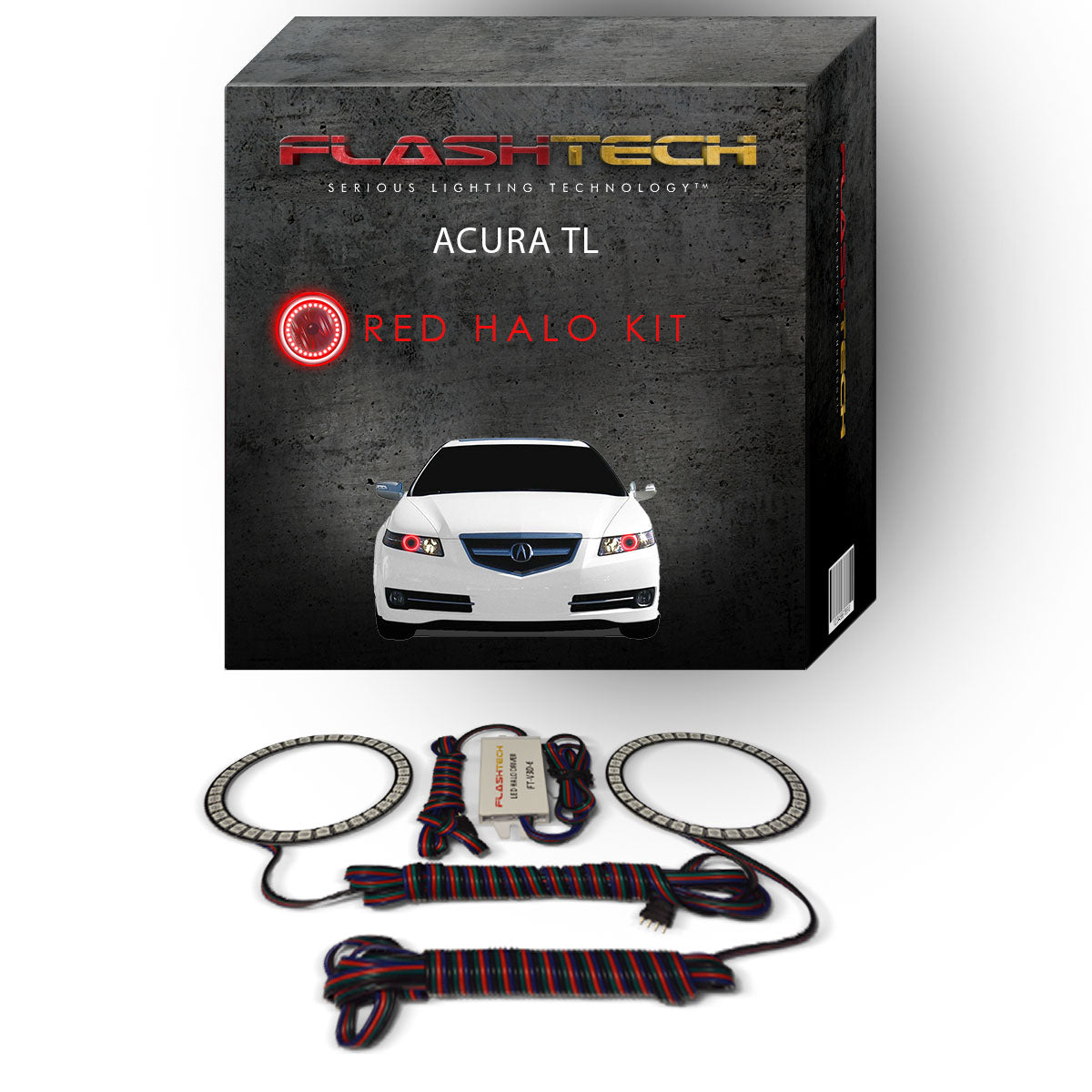 Acura-TL-2004-2005-2006-2007-2008-LED-Halo-Headlights-Red-No-Remote-AC-TL0408-RH