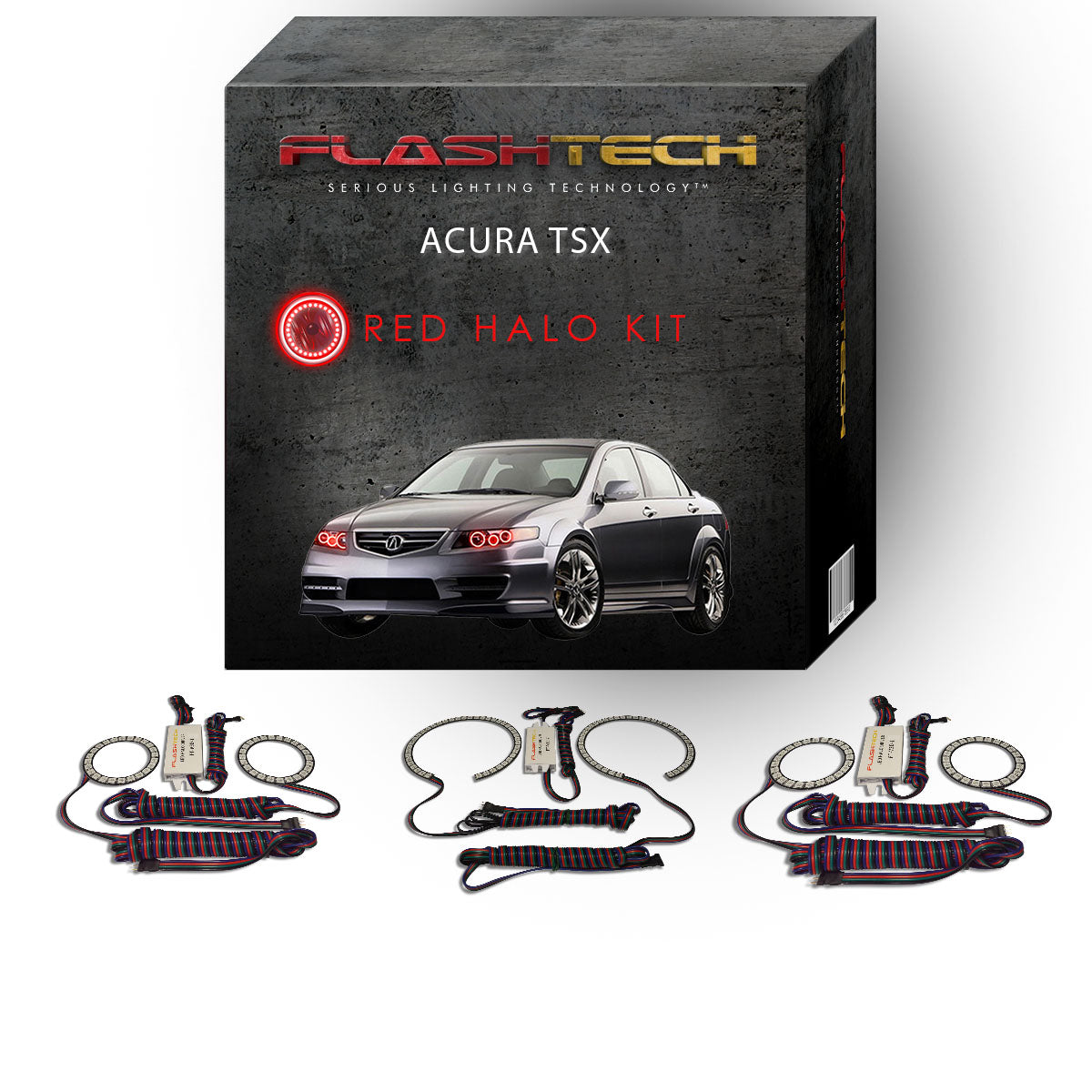 Acura-TSX-2004-2005-2006-2007-2008-LED-Halo-Headlights-Red-No-Remote-AC-TSX0408-RH