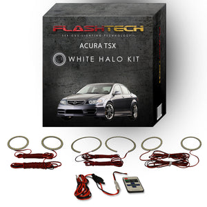 Acura TSX White LED Halo Headlight Kit 2004-2008