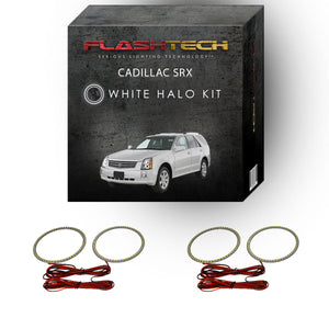Cadillac-SRX-2004, 2005, 2006, 2007, 2008, 2009-LED-Halo-Headlights-White-RF Remote White-CA-SRX0409-WHRF