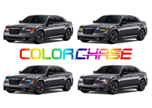 Chrysler-300-2011, 2012, 2013, 2014, 2015, 2016-LED-Halo-Headlights-ColorChase-No Remote-CH-301116-CCH