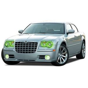 Chrysler-300-2005, 2006, 2007, 2008, 2009, 2010-LED-Halo-Headlights and Fog Lights-ColorChase-No Remote-CH-30C0510-CCHF