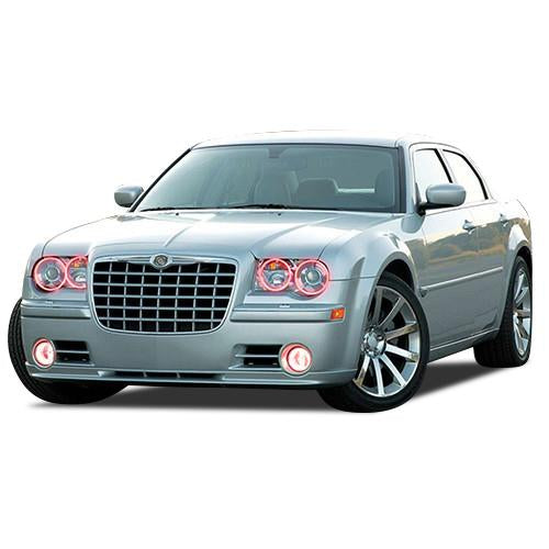 Chrysler-300-2005, 2006, 2007, 2008, 2009, 2010-LED-Halo-Headlights and Fog Lights-RGB-No Remote-CH-30C0510-V3HF