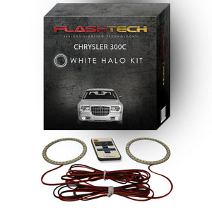 Chrysler-300-2005, 2006, 2007, 2008, 2009, 2010-LED-Halo-Fog Lights-White-RF Remote White-CH-30C0510-WFRF
