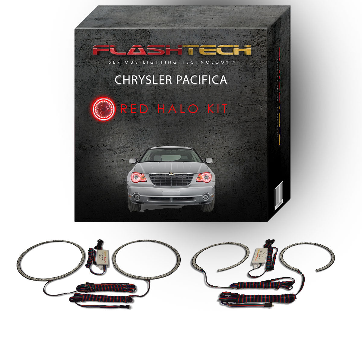 Chrysler-Pacifica-2006, 2007, 2008, 2009-LED-Halo-Headlights-RGB-Bluetooth RF Remote-CH-PF0609-V3HBTRF