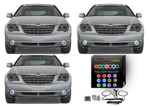 Chrysler-Pacifica-2006, 2007, 2008, 2009-LED-Halo-Fog Lights-RGB-IR Remote-CH-PF0609-V3FIR