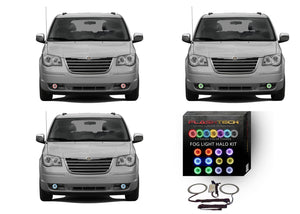 Chrysler Town & Country V.3 Fusion Color Change LED Halo Fog Light Kit 2005-2010