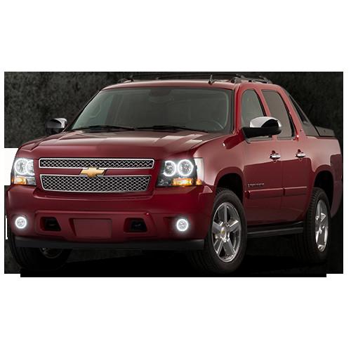 Chevrolet-Avalanche-2007, 2008, 2009, 2010, 2011, 2012, 2013-LED-Halo-Headlights and Fog Lights-ColorChase-No Remote-CY-AV0713-CCHF