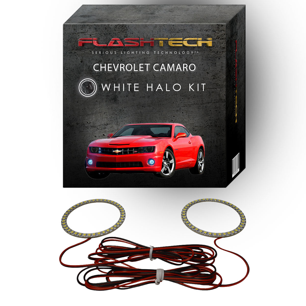 Chevrolet-Camaro-2010, 2011, 2012, 2013-LED-Halo-Fog Lights-White-RF Remote White-CY-CA1013-WFRF