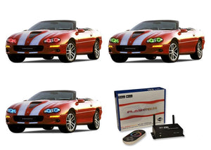 Chevrolet-Camaro-1998, 1999, 2000, 2001, 2002-LED-Halo-Headlights-RGB-WiFi Remote-CY-CA9802-V3HWI