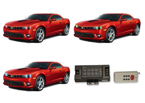 Chevrolet-Camaro-2014, 2015, 2016-LED-Halo-Headlights-RGB-RF Remote-CY-CANR14-V3HRF