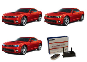 Chevrolet-Camaro-2014, 2015, 2016-LED-Halo-Headlights-RGB-WiFi Remote-CY-CANR14-V3HWI
