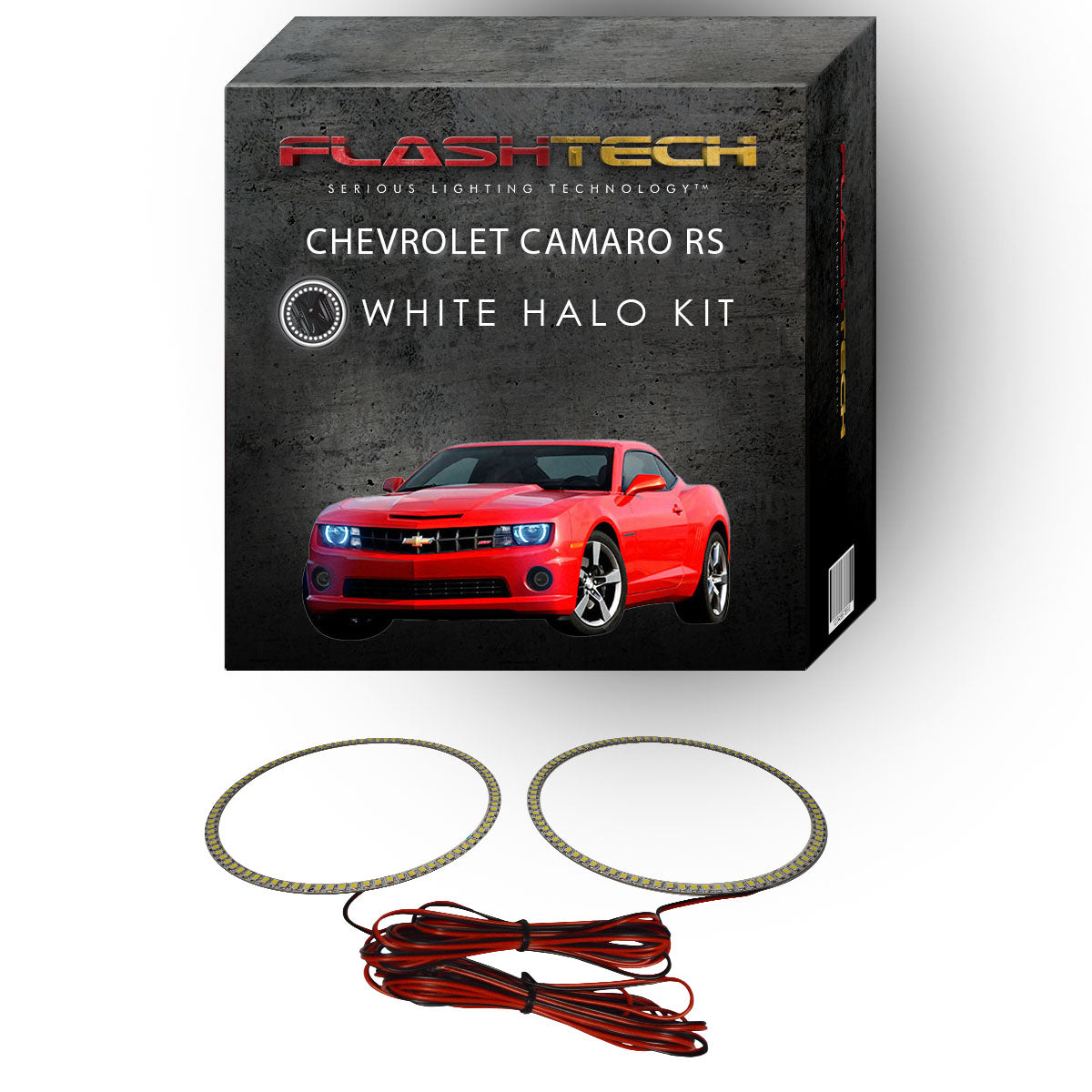 Chevrolet-Camaro-2010, 2011, 2012, 2013-LED-Halo-Headlights-White-RF Remote White-CY-CARS1013-WHRF