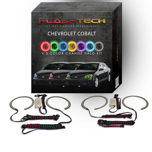 Chevrolet-Cobalt-2005, 2006, 2007, 2008, 2009, 2010-LED-Halo-Headlights-RGB-No Remote-CY-CO0510-V3H