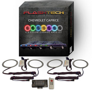 Chevrolet-Caprice-1991, 1992, 1993, 1994, 1995, 1996-LED-Halo-Headlights-RGB-Bluetooth RF Remote-CY-CP9196-V3HBTRF