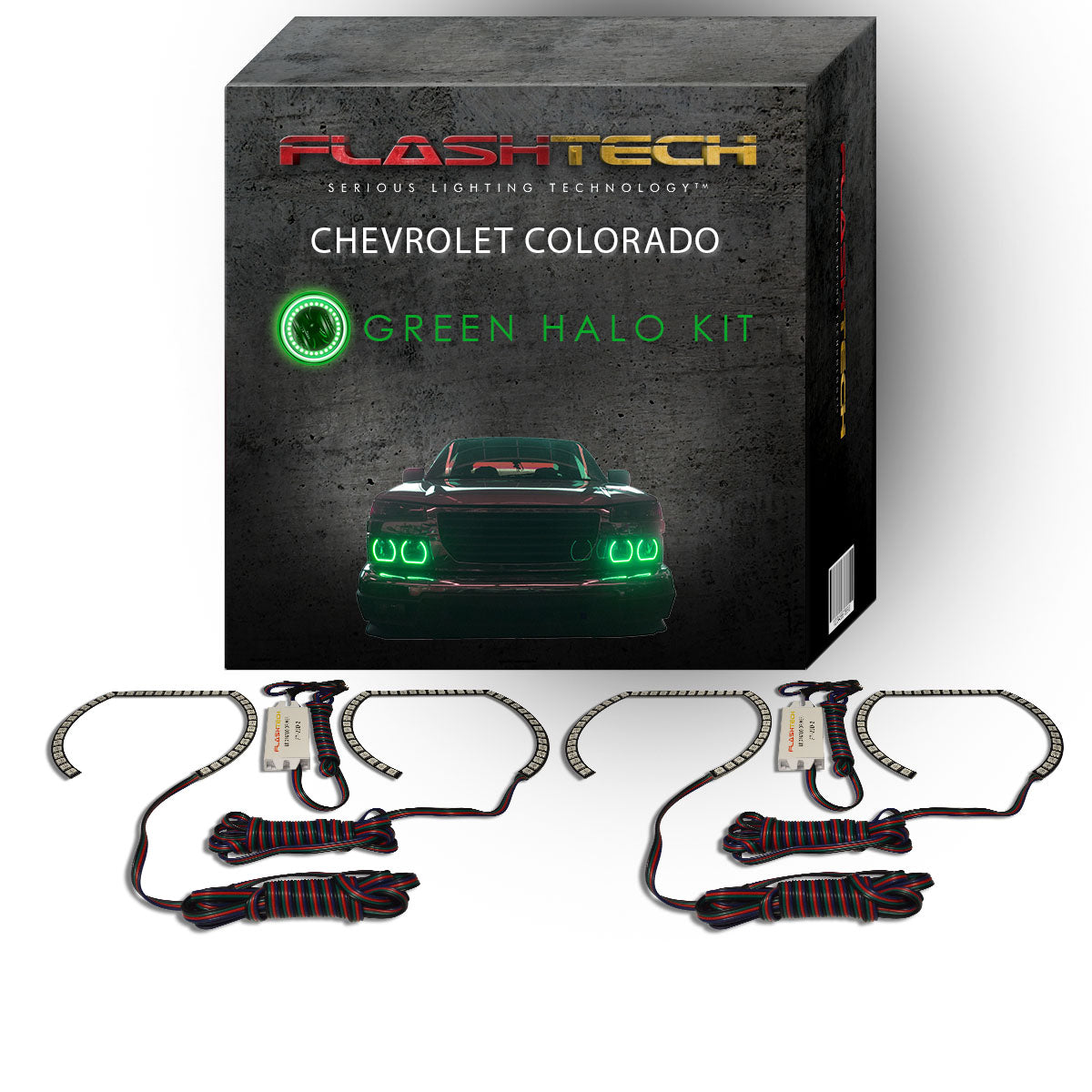 Chevrolet-Colorado-2004, 2005, 2006, 2007, 2008, 2009, 2010, 2011, 2012-LED-Halo-Headlights-RGB-Bluetooth RF Remote-CY-CR0412-V3HBTRF