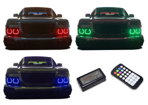 Chevrolet-Colorado-2004, 2005, 2006, 2007, 2008, 2009, 2010, 2011, 2012-LED-Halo-Headlights-RGB-Colorfuse RF Remote-CY-CR0412-V3HCFRF