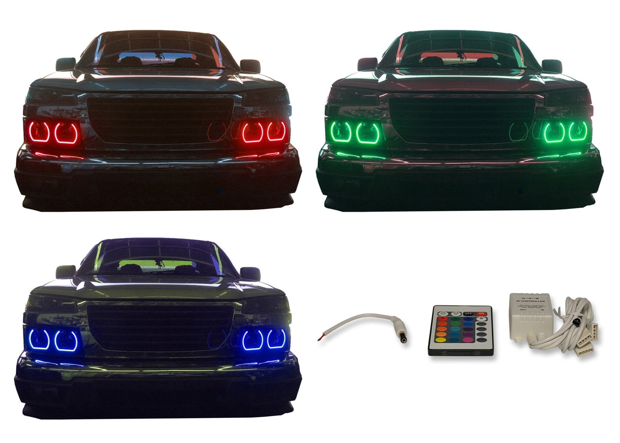 Chevrolet-Colorado-2004, 2005, 2006, 2007, 2008, 2009, 2010, 2011, 2012-LED-Halo-Headlights-RGB-IR Remote-CY-CR0412-V3HIR