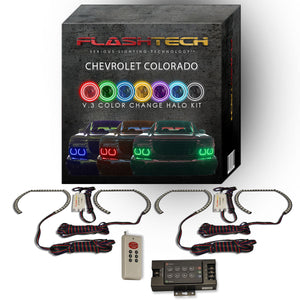 Chevrolet-Colorado-2004, 2005, 2006, 2007, 2008, 2009, 2010, 2011, 2012-LED-Halo-Headlights-RGB-Bluetooth RF Remote-CY-CR0412-V3HBTRF