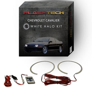 Chevrolet-Cavalier-2000, 2001, 2002-LED-Halo-Headlights-White-RF Remote White-CY-CV0002-WHRF