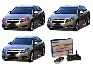 Chevrolet-Cruze-2011, 2012, 2013, 2014, 2015-LED-Halo-Headlights-RGB-WiFi Remote-CY-CZ1115-V3HWI