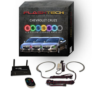 Chevrolet-Cruze-2011, 2012, 2013, 2014, 2015-LED-Halo-Headlights-RGB-IR Remote-CY-CZ1115-V3HIR