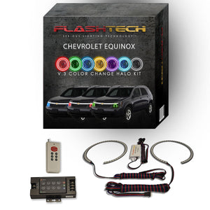 Chevrolet-Equinox-2005, 2006, 2007, 2008, 2009-LED-Halo-Headlights-RGB-IR Remote-CY-EQ0509-V3HIR