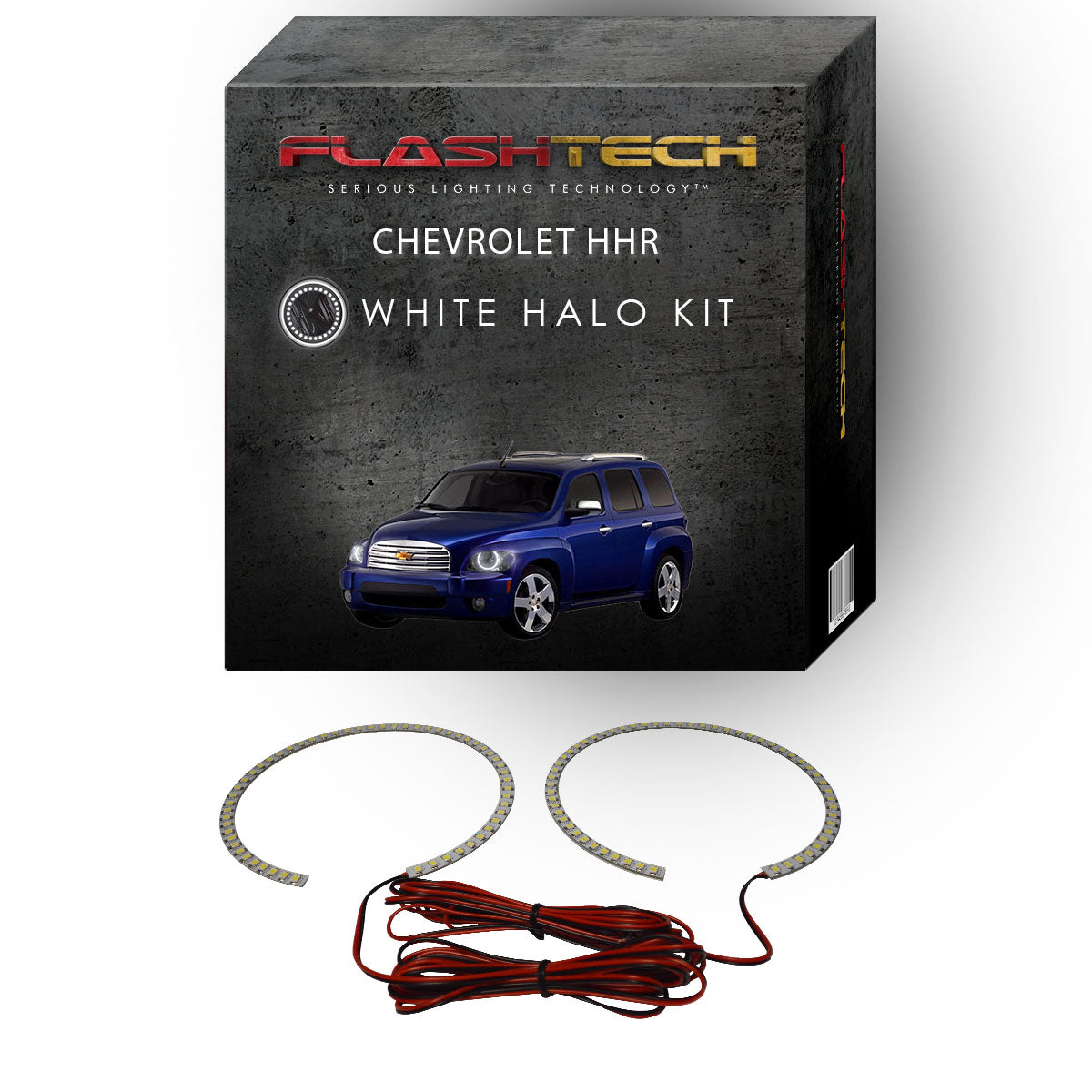 Chevrolet-HHR-2006, 2007, 2008, 2009, 2010, 2011-LED-Halo-Headlights-White-RF Remote White-CY-HR0611-WHRF