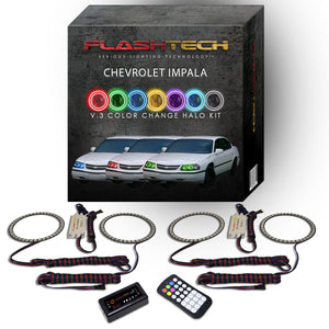 Chevrolet-Impala-2000, 2001, 2002, 2003, 2004, 2005-LED-Halo-Headlights-RGB-RF Remote-CY-IM0005-V3HRF