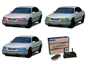 Chevrolet-Impala-2000, 2001, 2002, 2003, 2004, 2005-LED-Halo-Headlights-RGB-WiFi Remote-CY-IM0005-V3HWI