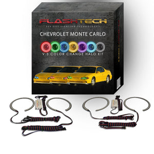 Chevrolet-Monte Carlo-2000, 2001, 2002, 2003, 2004, 2005-LED-Halo-Headlights-RGB-No Remote-CY-MC0005-V3H