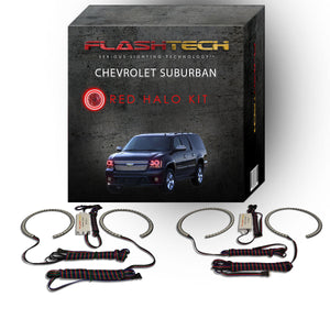 Chevrolet-Suburban-2007, 2008, 2009, 2010, 2011, 2012, 2013-LED-Halo-Headlights-RGB-Bluetooth RF Remote-CY-SU0713-V3HBTRF