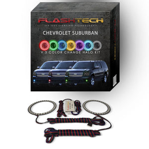Chevrolet-Suburban-2007, 2008, 2009, 2010, 2011, 2012, 2013-LED-Halo-Fog Lights-RGB-No Remote-CY-SU0713-V3F