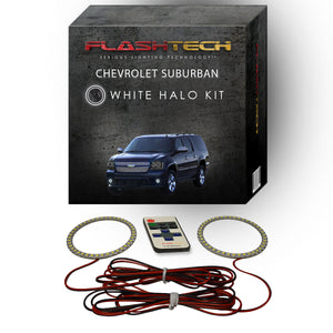 Chevrolet-Suburban-2007, 2008, 2009, 2010, 2011, 2012, 2013-LED-Halo-Fog Lights-White-RF Remote White-CY-SU0713-WFRF