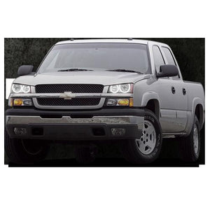 Chevrolet-Silverado-2003, 2004, 2005, 2006-LED-Halo-Headlights-White-RF Remote White-CY-SV0306-WHRF