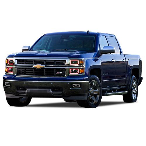Chevrolet-Silverado-2014, 2015, 2016-LED-Halo-Headlights-RGB-No Remote-CY-SVNP1416-V3H