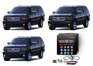 Chevrolet-Tahoe-2007, 2008, 2009, 2010, 2011, 2012, 2013-LED-Halo-Fog Lights-RGB-IR Remote-CY-TA0713-V3FIR