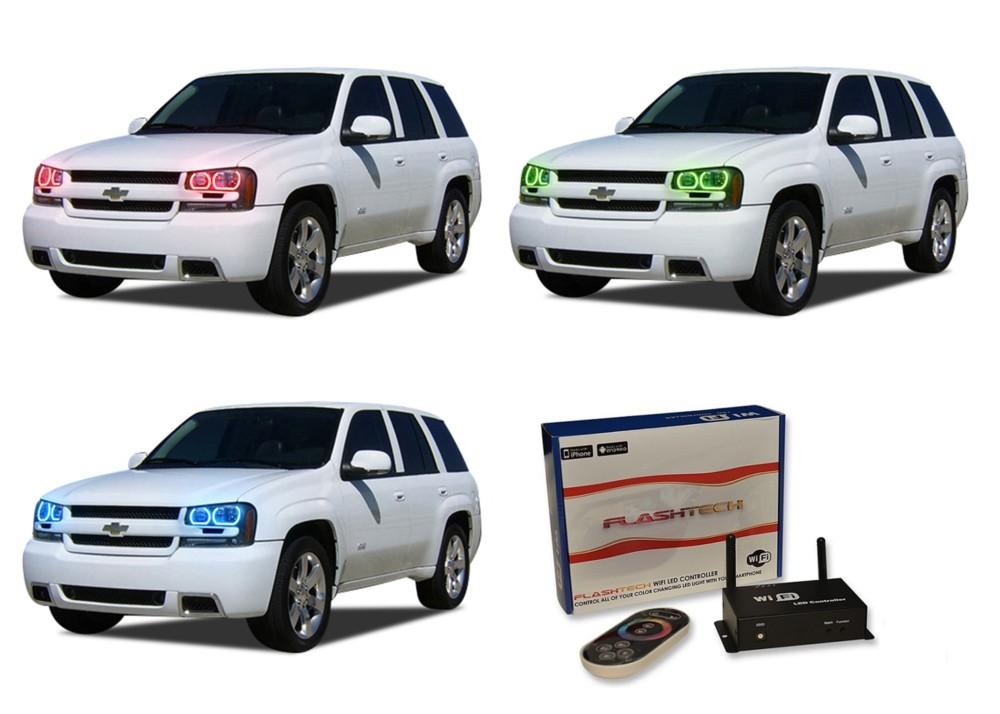 Chevrolet-Trailblazer-2002, 2003, 2004, 2005, 2006, 2007, 2008, 2009-LED-Halo-Headlights-RGB-WiFi Remote-CY-TR0209-V3HWI