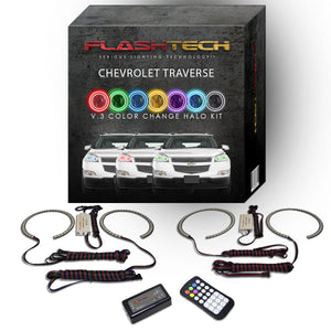 Chevrolet-Traverse-2009, 2010, 2011, 2012-LED-Halo-Headlights-RGB-Bluetooth RF Remote-CY-TR0912-V3HBTRF