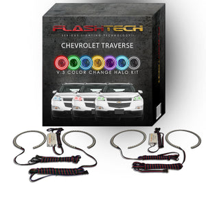 Chevrolet-Traverse-2009, 2010, 2011, 2012-LED-Halo-Headlights-RGB-No Remote-CY-TR0912-V3H