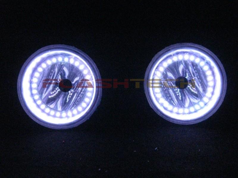Dodge-Challenger-2008, 2009, 2010, 2011, 2012, 2013-LED-Halo-Headlights and Fog Lights-White-RF Remote White-DO-CLP0814-WHFRF
