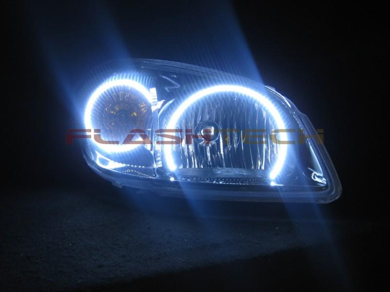 Chevrolet-Cobalt-2005, 2006, 2007, 2008, 2009, 2010-LED-Halo-Headlights-White-RF Remote White-CY-CO0510-WHRF
